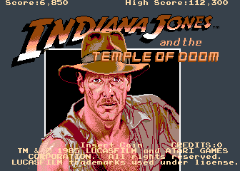 Indiana Jones and the Temple of Doom (set 2) Title Screen
